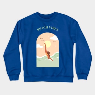 Beach Vibes Beach Babe Summer of Love Summertime Crewneck Sweatshirt